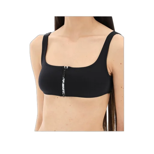 Zip Detailed Sleeveless Bikini