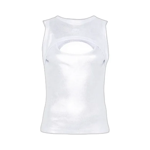 Coated Cut-Out Ribbed Tank Top