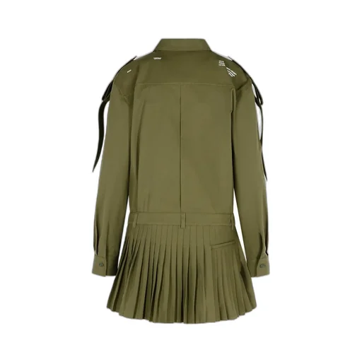 Button Detailed Ruffled Mini Dress