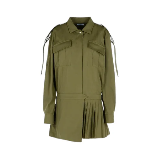 Button Detailed Ruffled Mini Dress