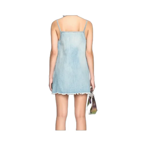 Frayed Denim Mini Dress