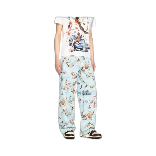 Fresco Printed Straight Leg Jeans