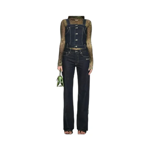 Corset-Style Denim Top