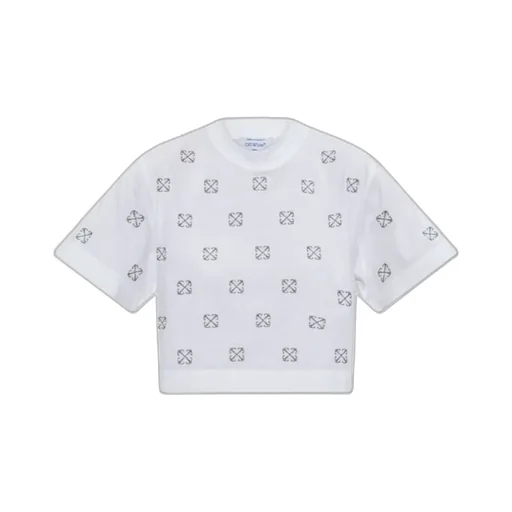 All-Over Logo Cropped T-Shirt
