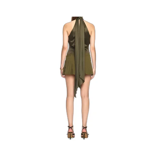 Draped-Detail Jersey Top