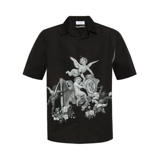Graphic Printed Button-Up Shirt