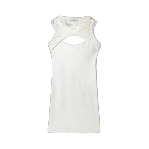 Cut-Out Sleeveless Metallic Dress