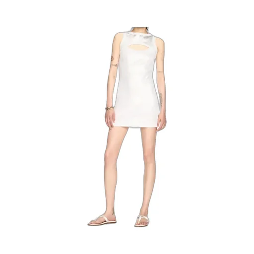 Cut-Out Sleeveless Metallic Dress