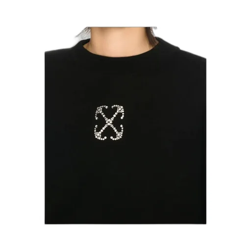 Logo Embellished Cropped Sweatshirt