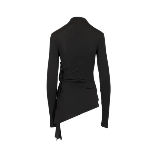 Draped High Neck Mini Dress
