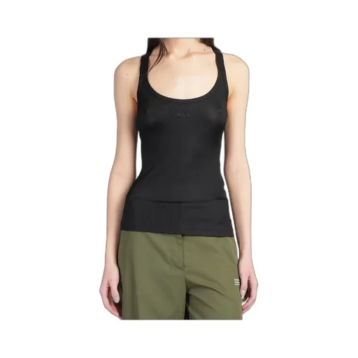 Logo Embroidered Sleeveless Top