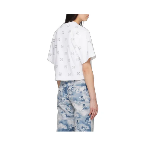 All-Over Logo Cropped T-Shirt