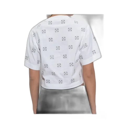 All-Over Logo Cropped T-Shirt