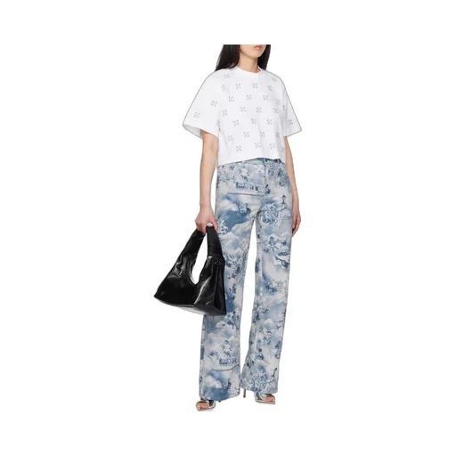 All-Over Logo Cropped T-Shirt