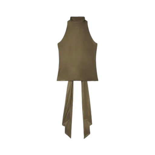 Draped-Detail Jersey Top