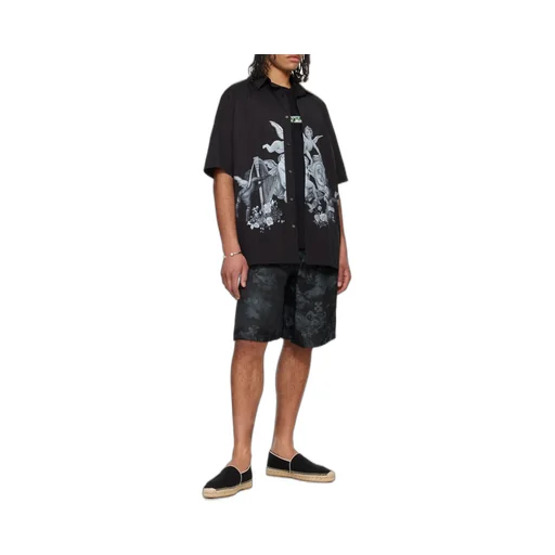 Graphic Printed Button-Up Shirt