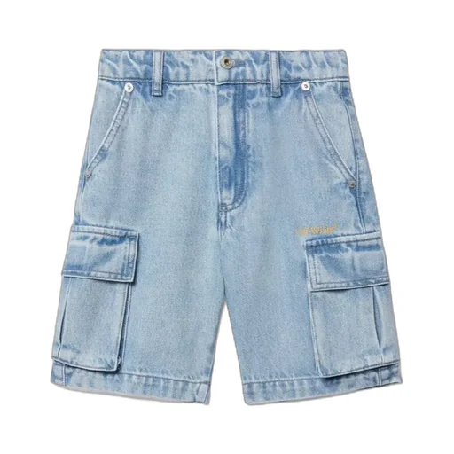 Bookish Logo Printed Denim Shorts