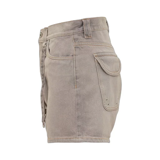 Logo Patch Denim Shorts