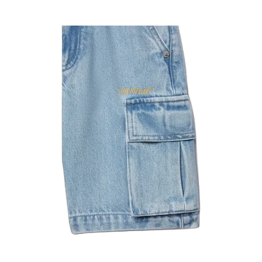 Bookish Logo Printed Denim Shorts