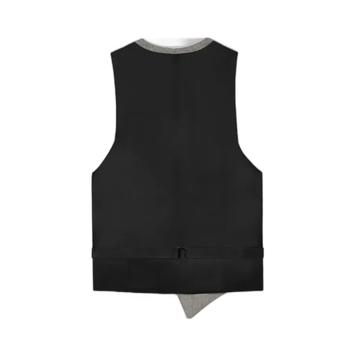 Vest In Striped Flannel