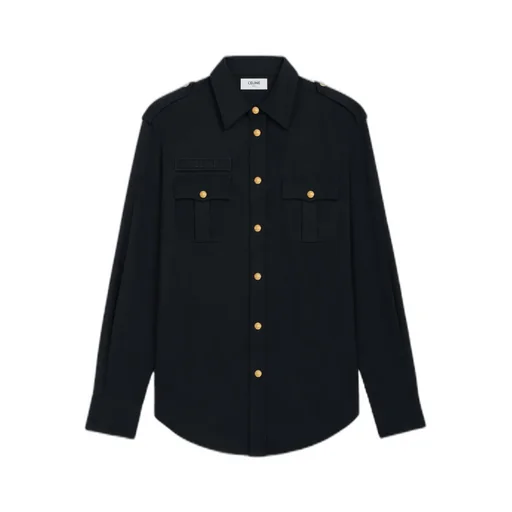 Military Shirt In Cotton Wool Twill