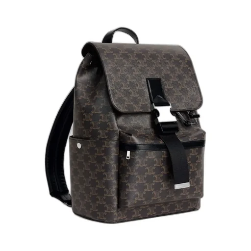 Backpack In Triomphe Canvas And Calfskin