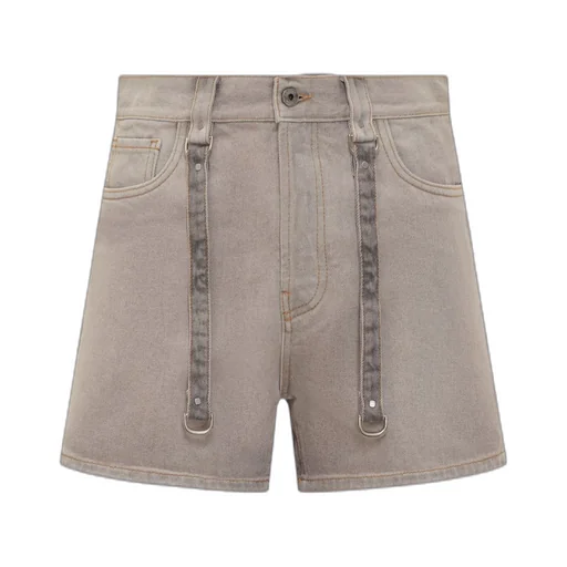 Logo Patch Denim Shorts