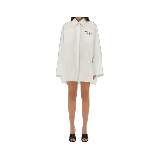 Button-Up Long-Sleeved Shirt Dress