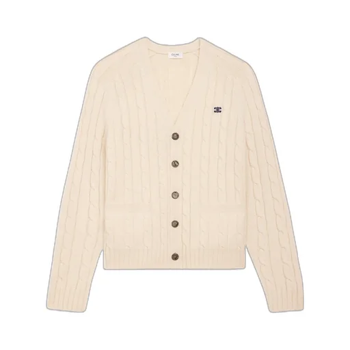 Cable-Knit Triomphe Cardigan In Cashmere