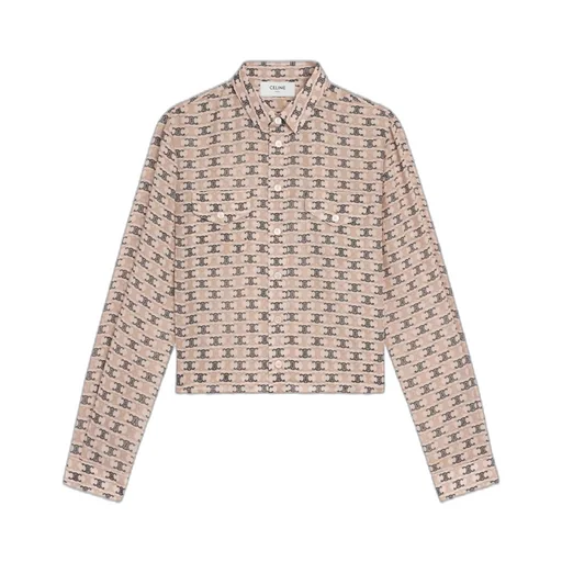 Cropped Shirt In Silk Georgette