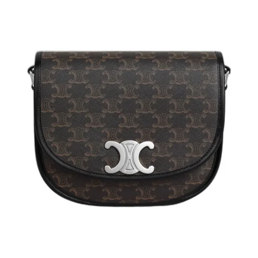 Medium Besace Triomphe In Triomphe Canvas And Calfskin