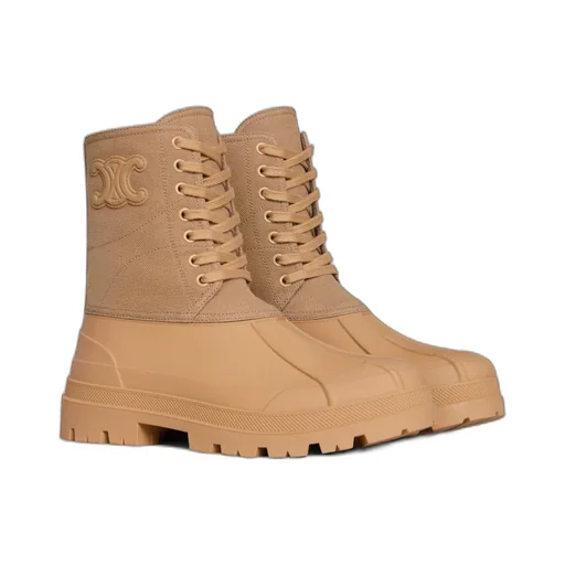 Riley Lace-Up Boot In Canvas