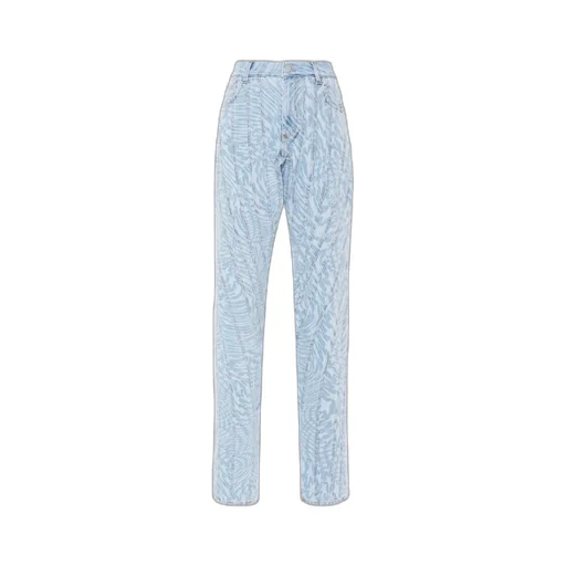 Star Print Tapered Jeans