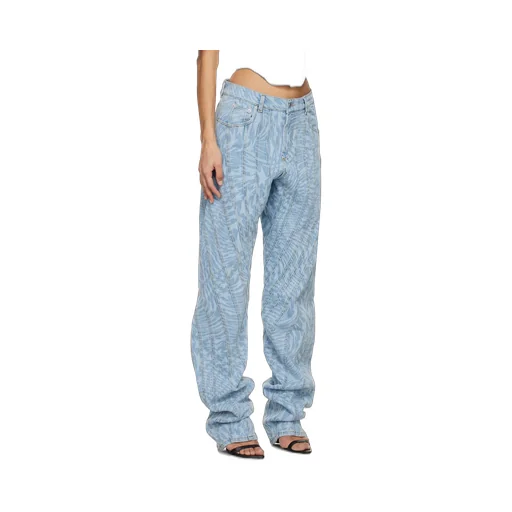 Star Print Tapered Jeans
