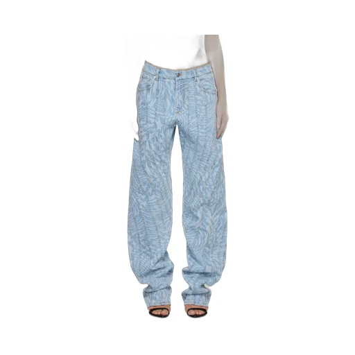 Star Print Tapered Jeans