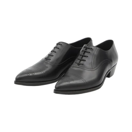 Jude Perforated Oxford In Polished Bull