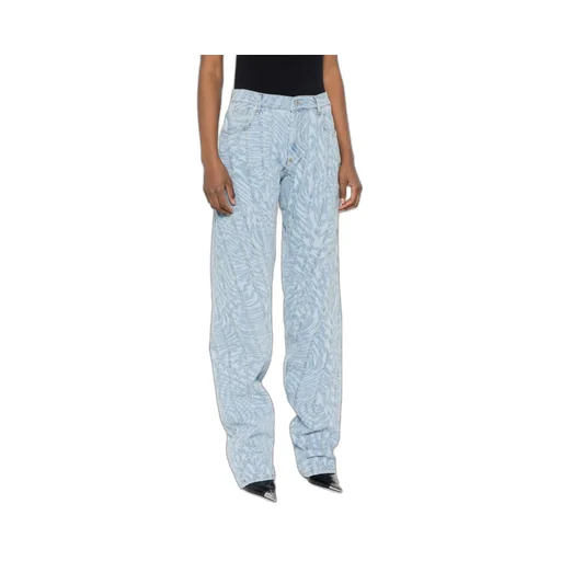 Star Print Tapered Jeans