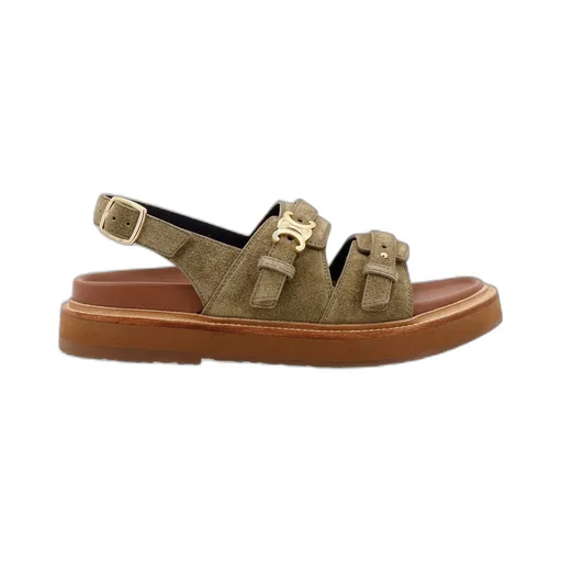 Tippi Triomphe Sandal In Suede Calfskin