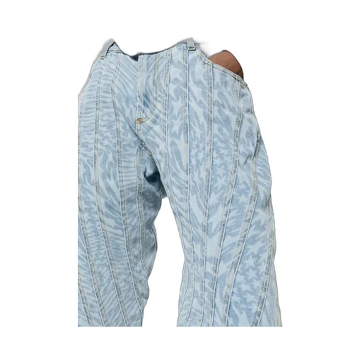 Star Print Tapered Jeans