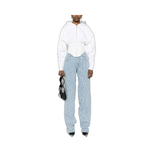 Star Print Tapered Jeans