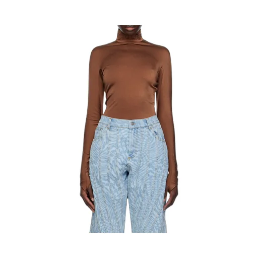 Logo-Appliqué Satin Bodysuit