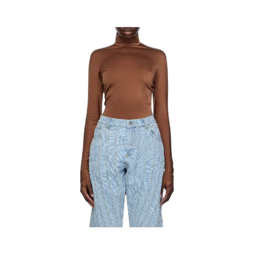 Logo-Appliqué Satin Bodysuit