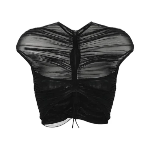 Cropped Mesh T-Shirt