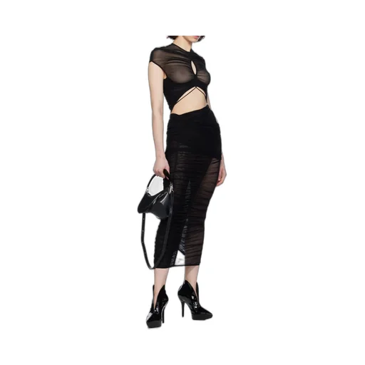 Cropped Mesh T-Shirt
