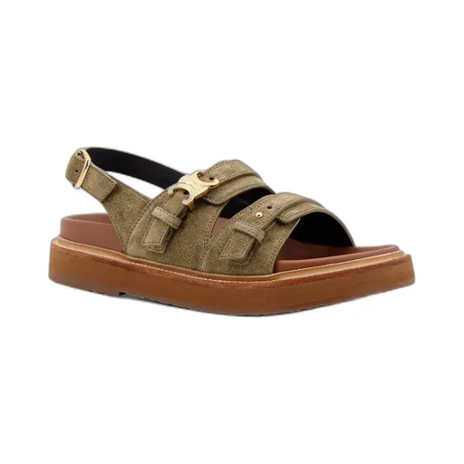 Tippi Triomphe Sandal In Suede Calfskin