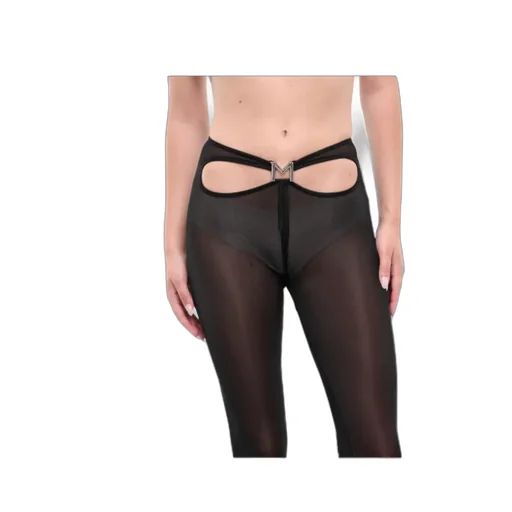 Logo-Plaque Cut-Out Leggings