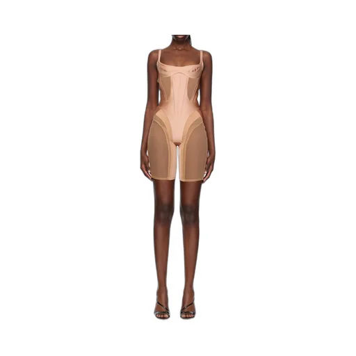 Heart-Neck Zipper Jumpsuit