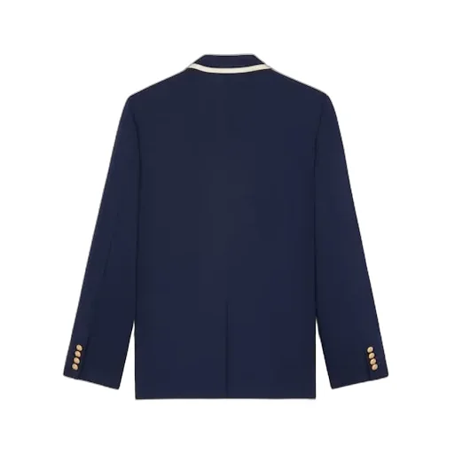 Blason Classic Jacket In Diagonal Wool