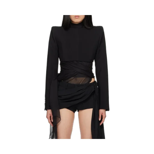 Backless Cropped Jacket