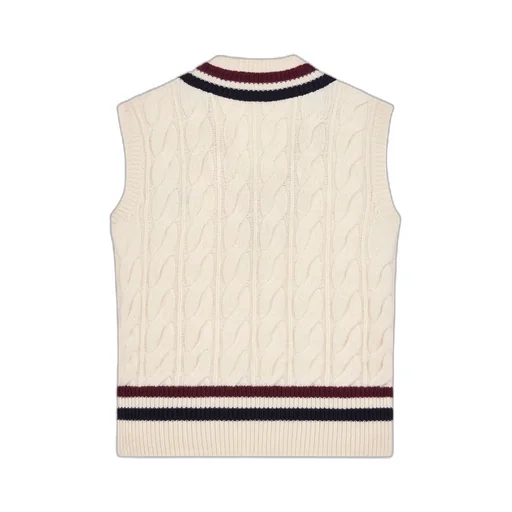 Triomphe V-Neck Cable-Knit In Cashmere